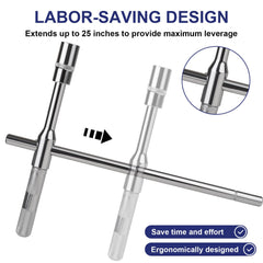 Lyhubmh swivel-handle design enables smooth leverage during tire changes