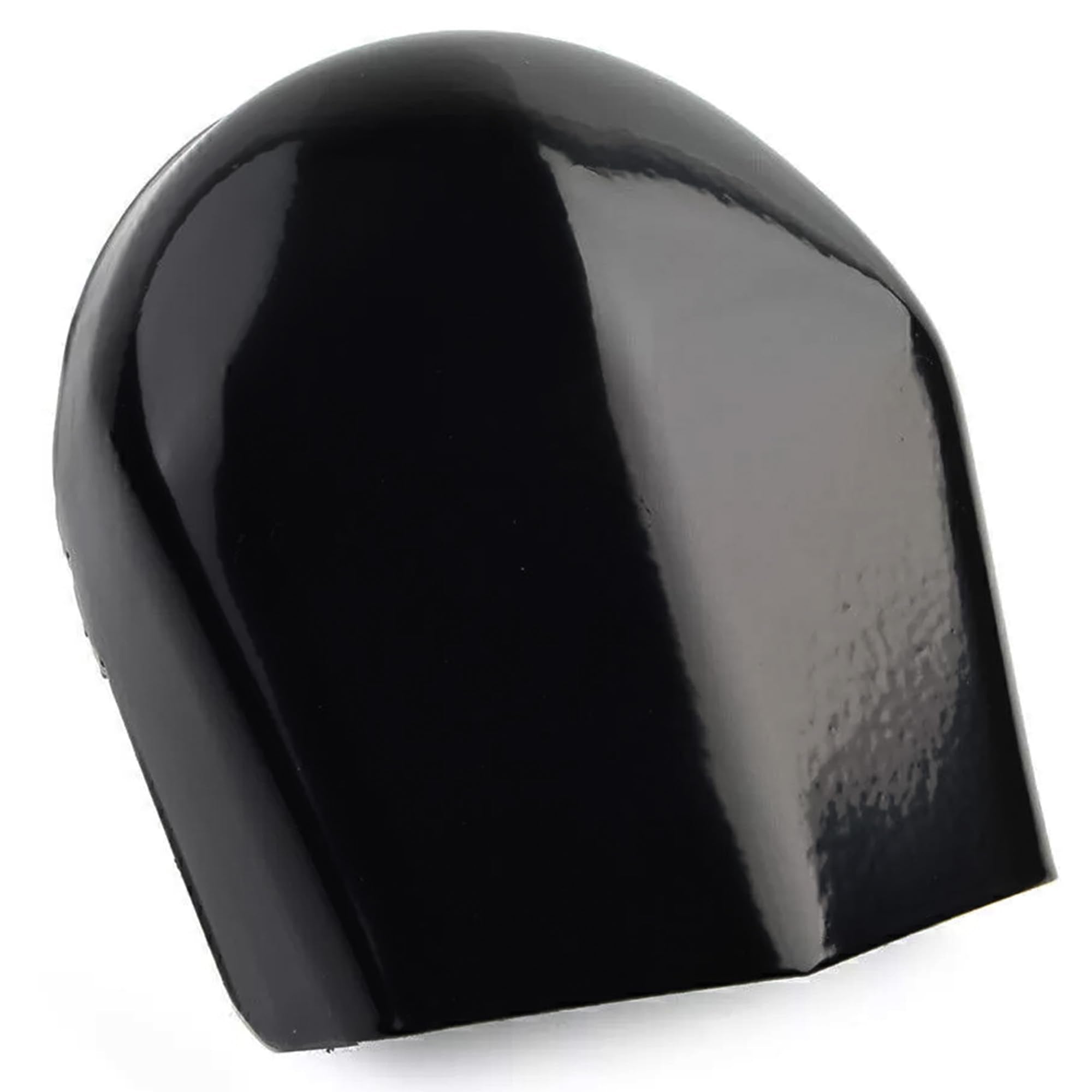 Front view of Lynlane horn cover in gloss black for a bold look.