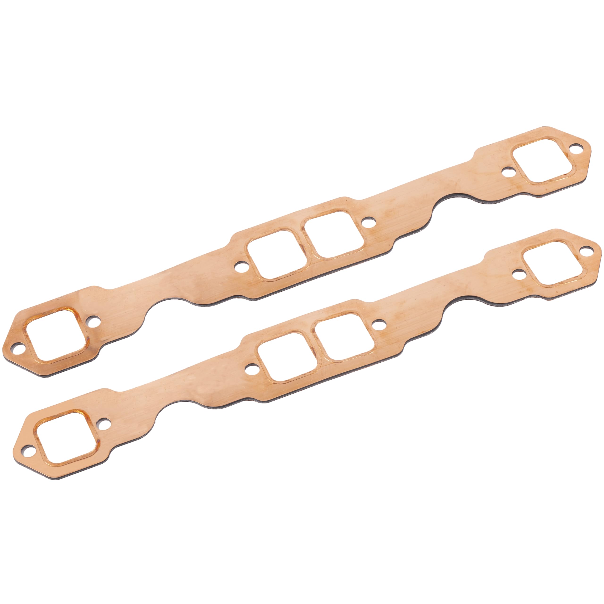LYNSHINE copper header gasket square-port detail for SB Chevy engines