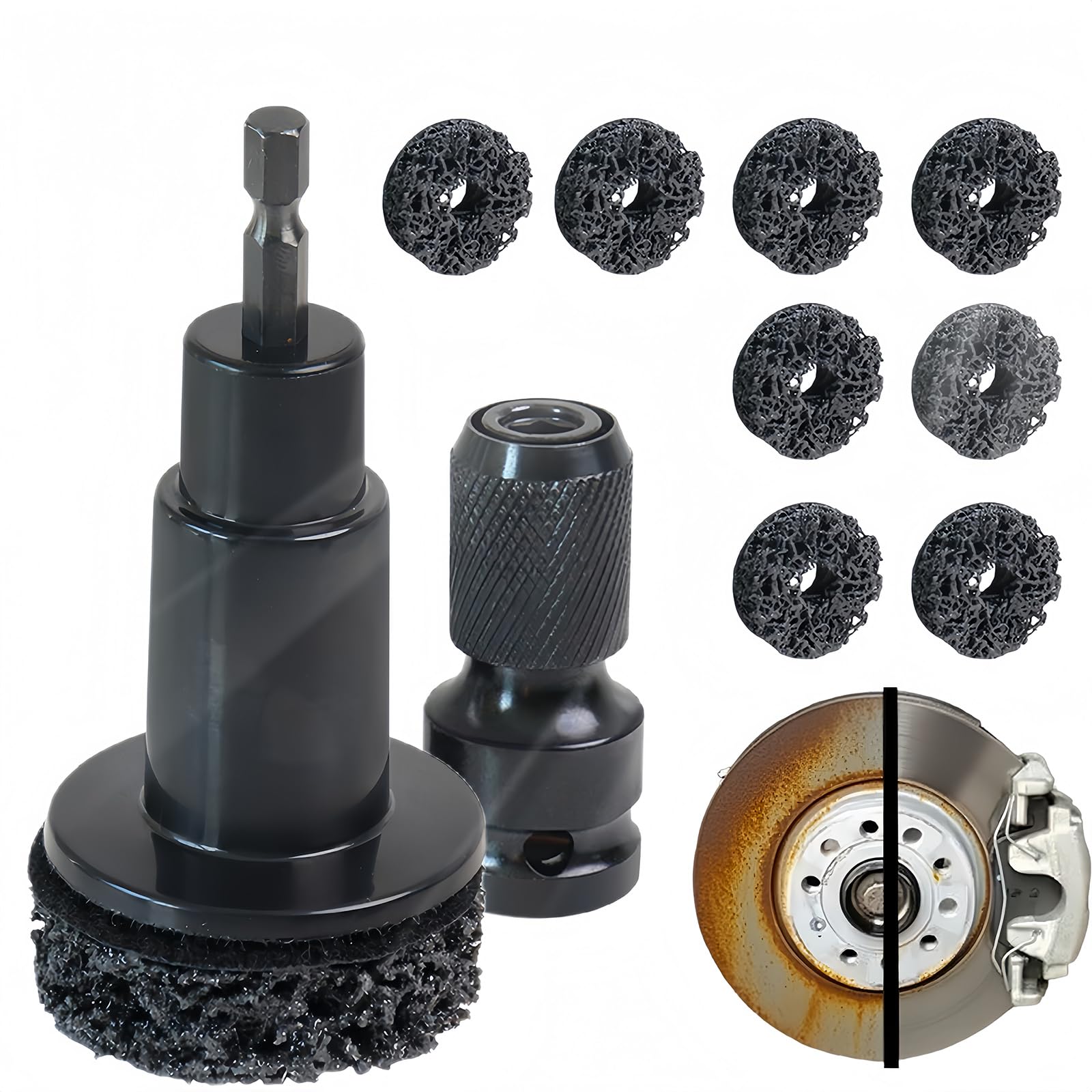 LY&SASIF wheel hub cleaning pads remove rust and prep surfaces.