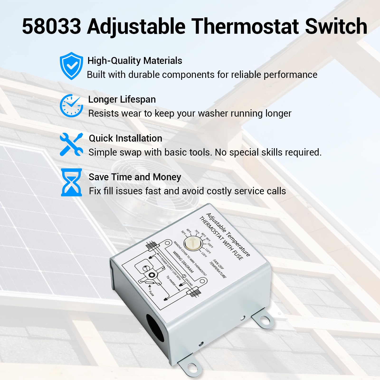 LyteSolar 58033 Lomanco compatibility supports consistent fan performance
