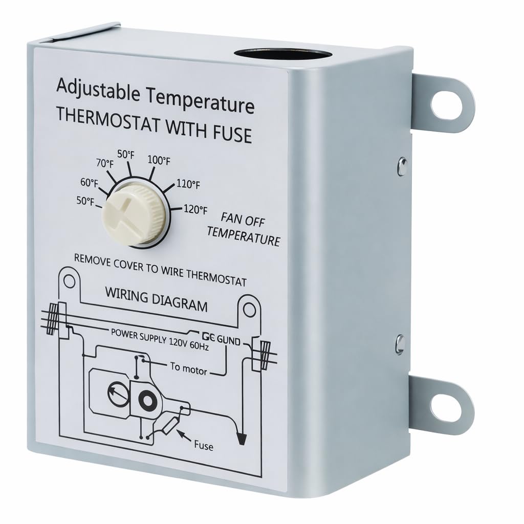 LyteSolar 58033 dial temperature range controls attic cooling for efficient HVAC balance