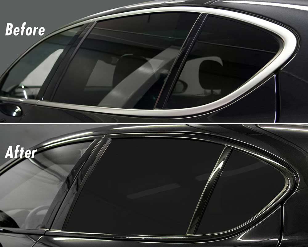 LZLRUN chrome-delete window trim application enhances style.