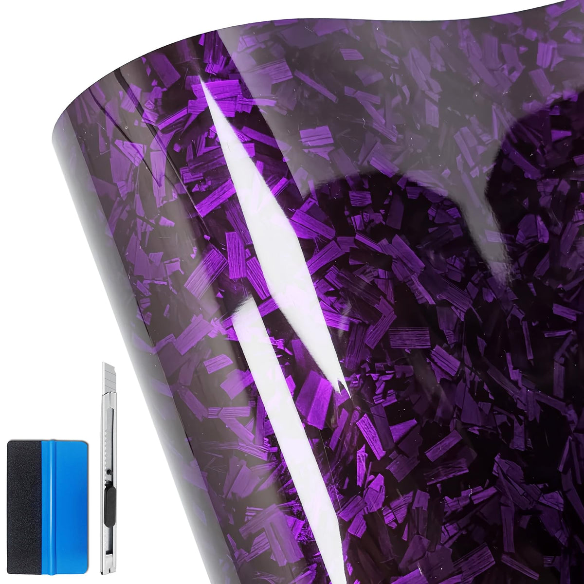 LZLRUN forged gloss carbon wrap roll purple adds premium, durable color to vehicles.