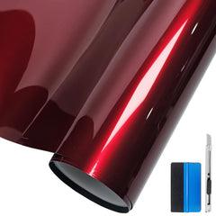 LZLRUN premium glossy liquid metal red wrap roll for bold vehicle styling