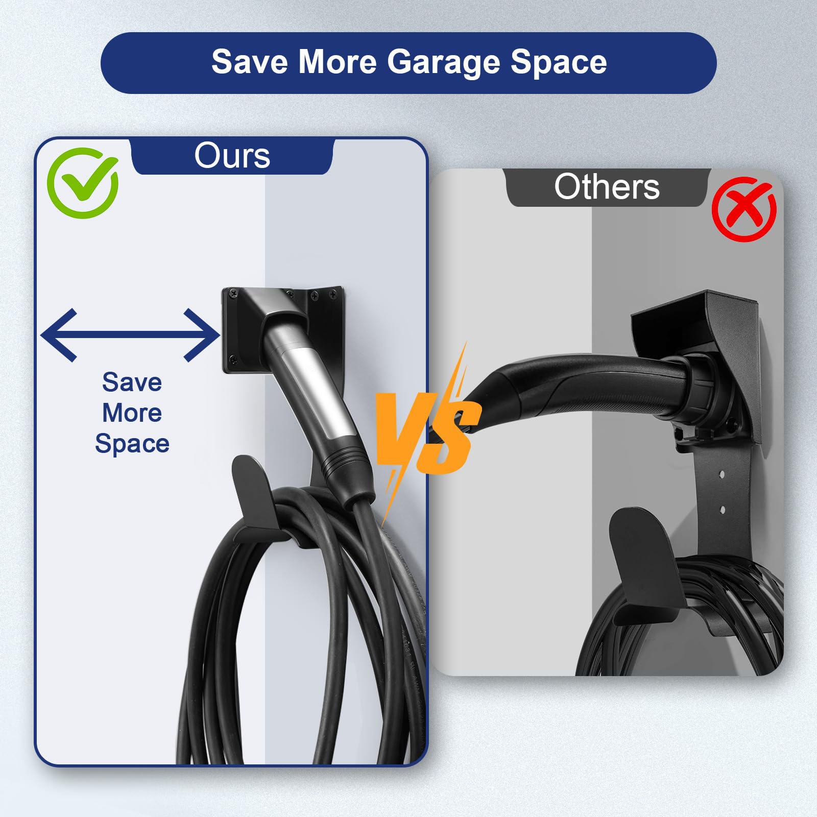 LZSTEC angled-charger-holder design facilitates easy hanging and removal.