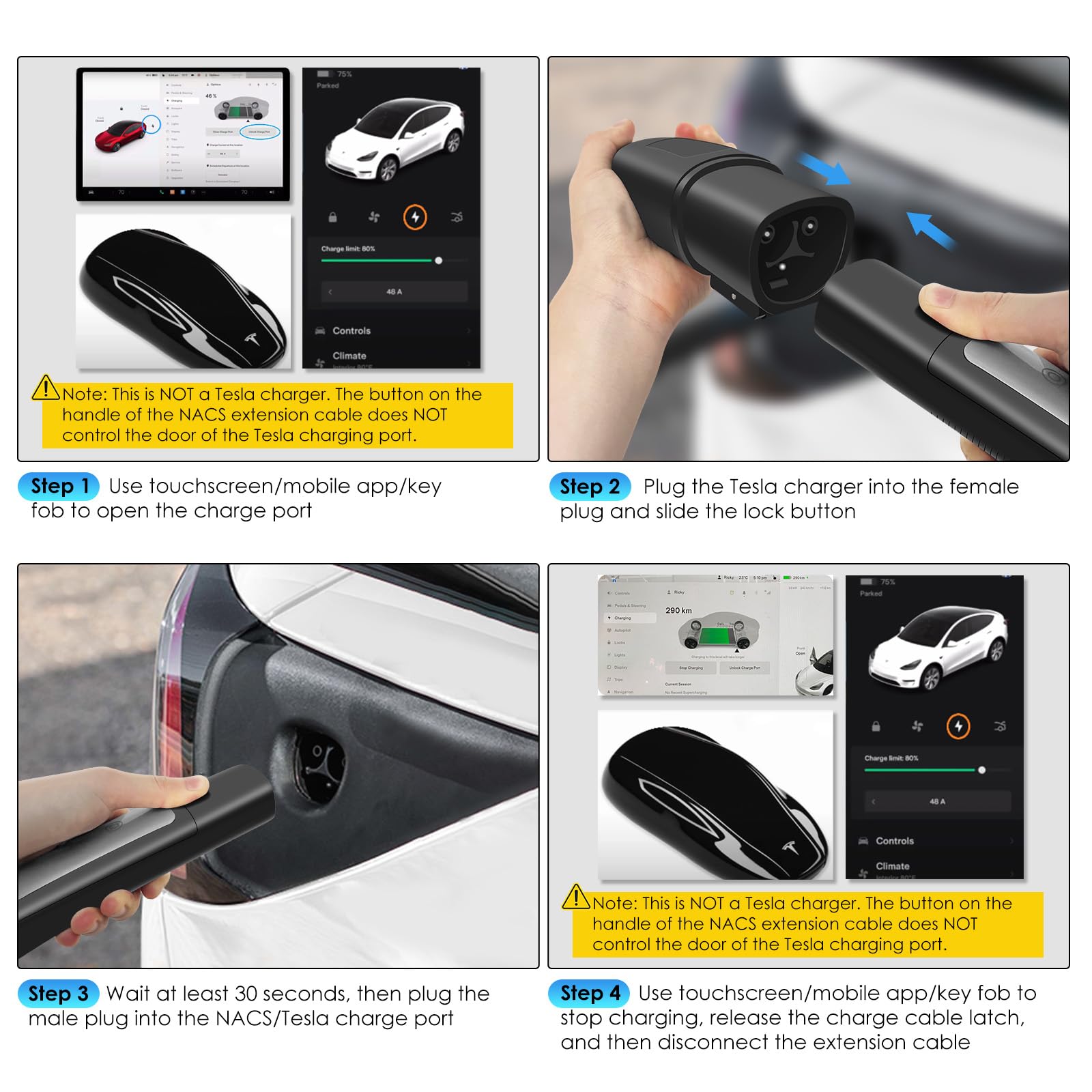 LZSTEC NACS extension cable 50A 240V enables efficient Level 2 charging