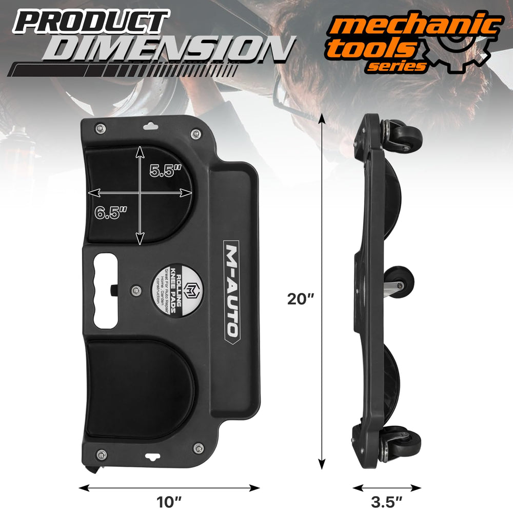 M-AUTO knee pad with built-in tray keeps tools within easy reach