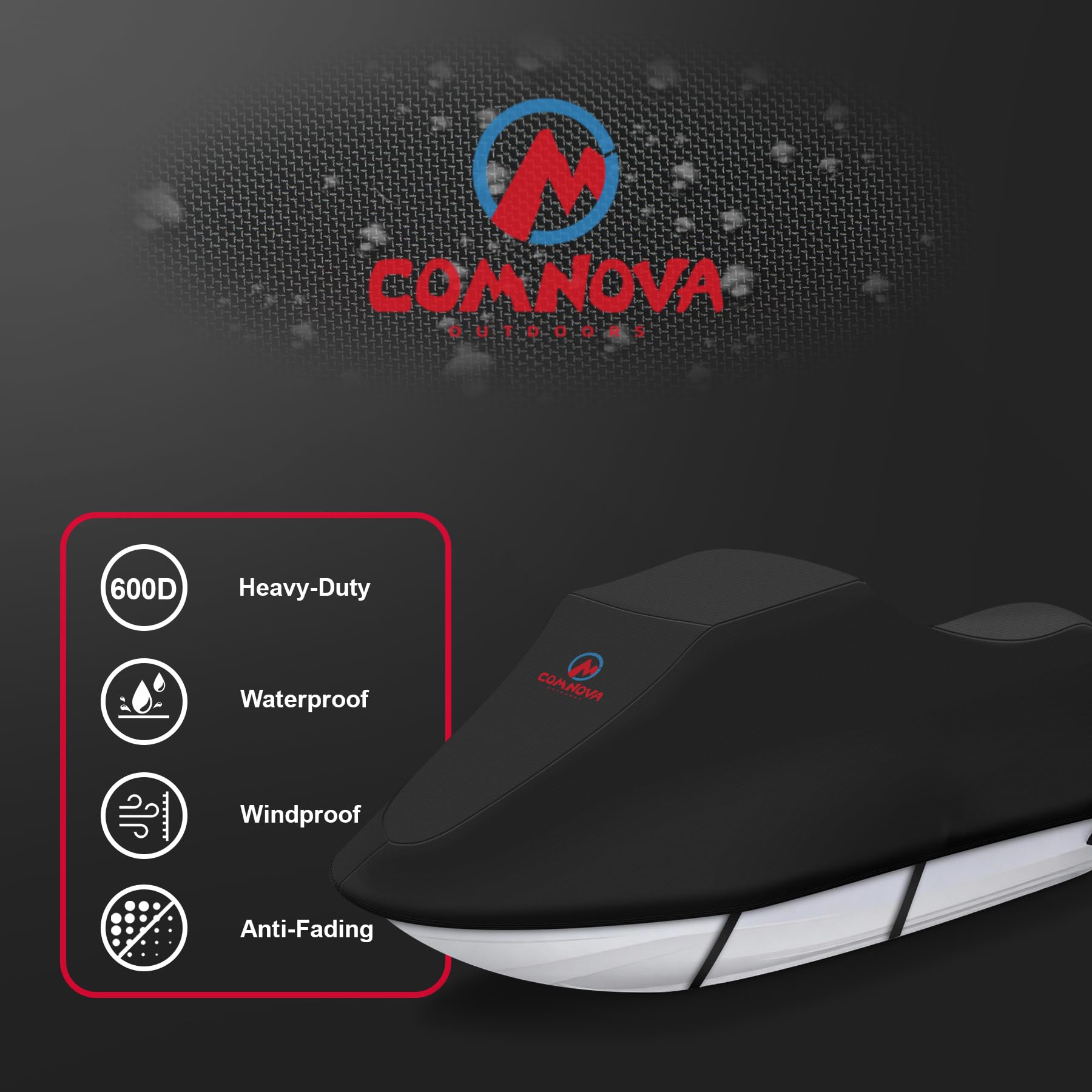 Comnova Jet Ski Cover enables quick installation for fast setup before trips.