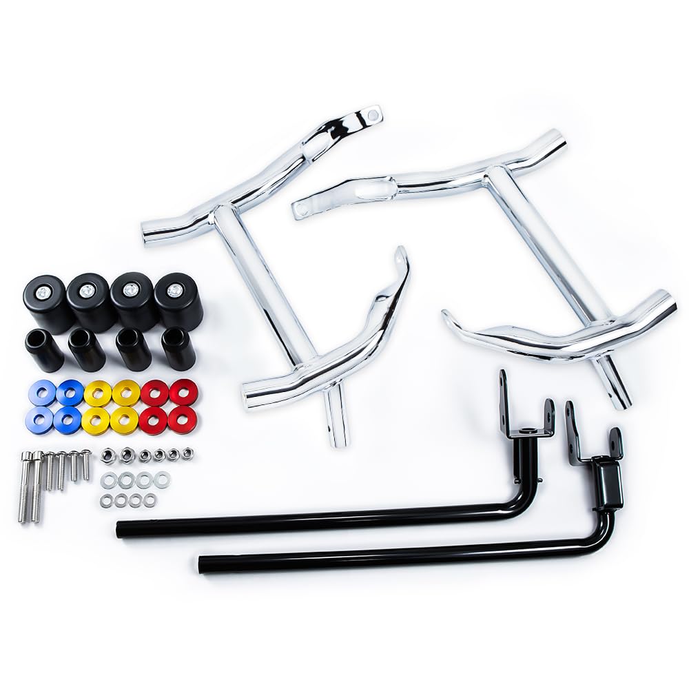 M Maintenanse saddlebag guard chrome rear bar protects saddlebags during tip-overs