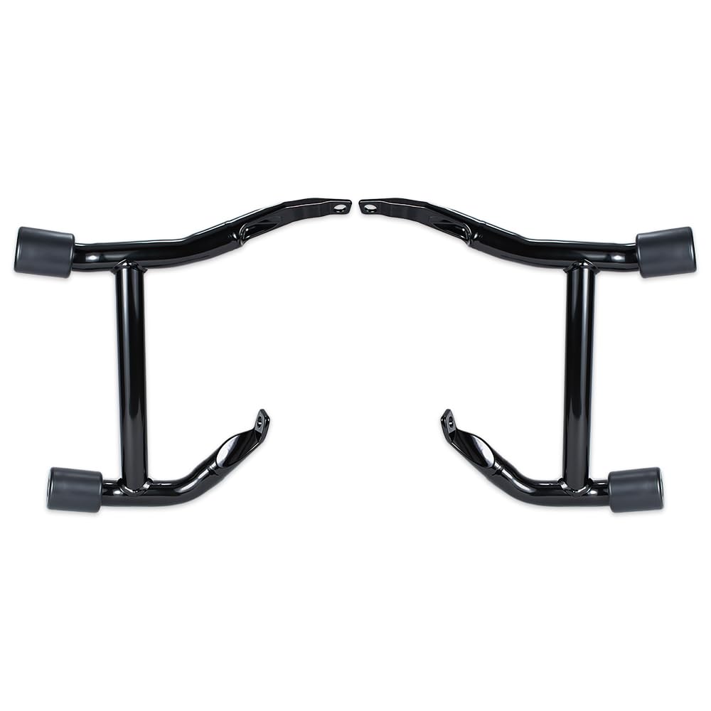 M Maintenanse saddlebag guard rear view shows sleek protection without bulky hoops.