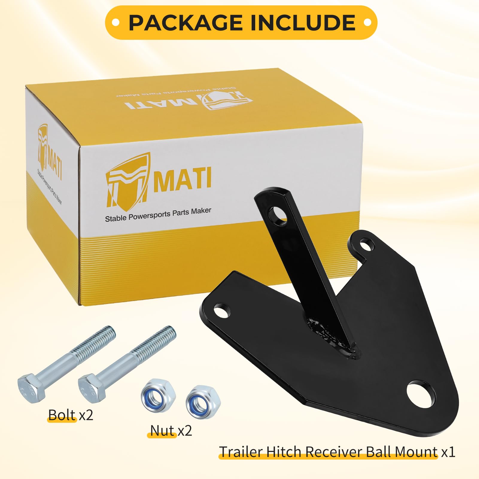 M MATI accepts 3/4-inch balls and smaller hitch sizes for versatile towing