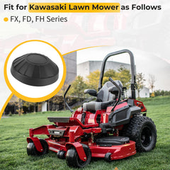 M MATI rain cap safeguards the Kawasaki FD mower air intake during wet days.