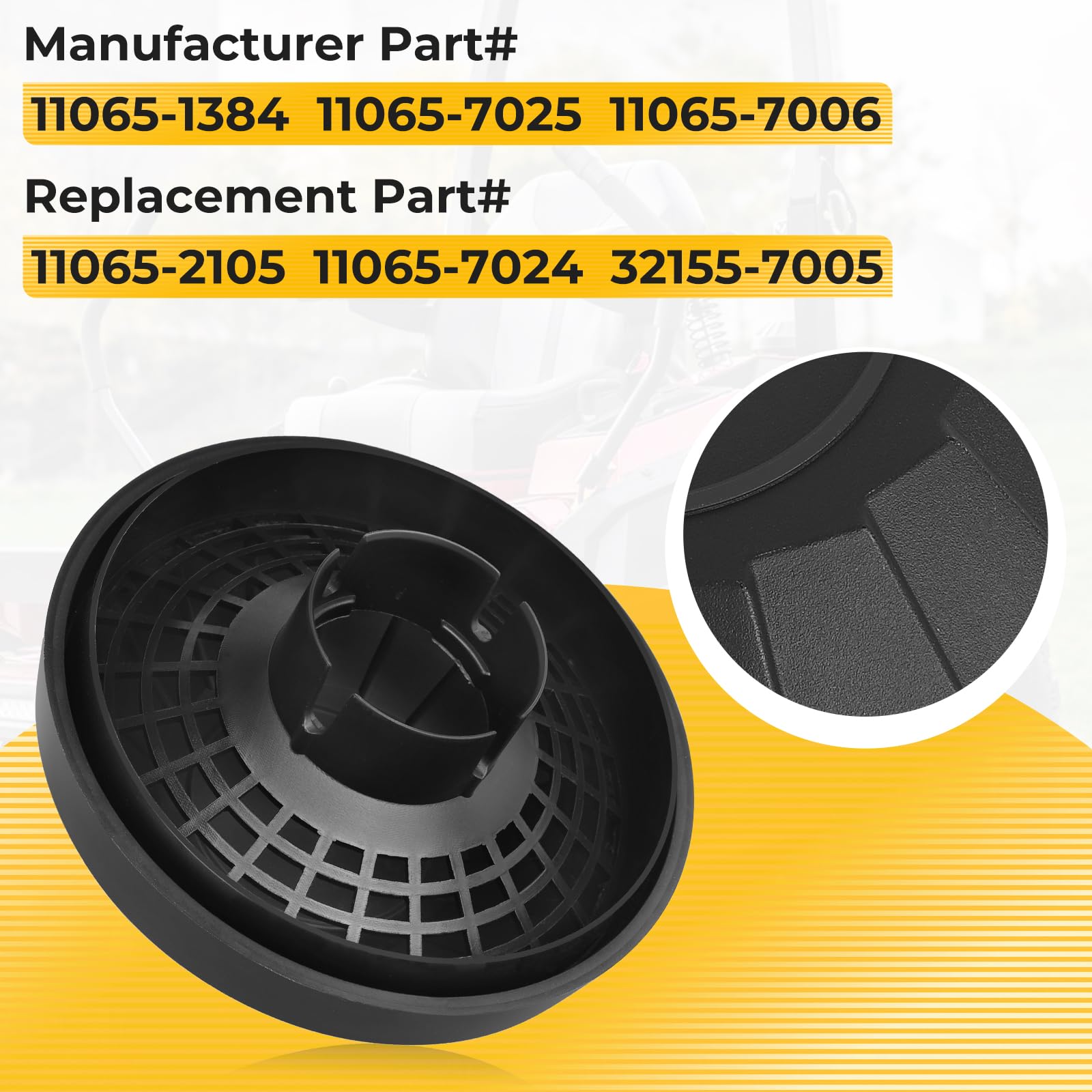 M MATI rain cap fits FH-series air filter, reducing exposure to rain and snow.