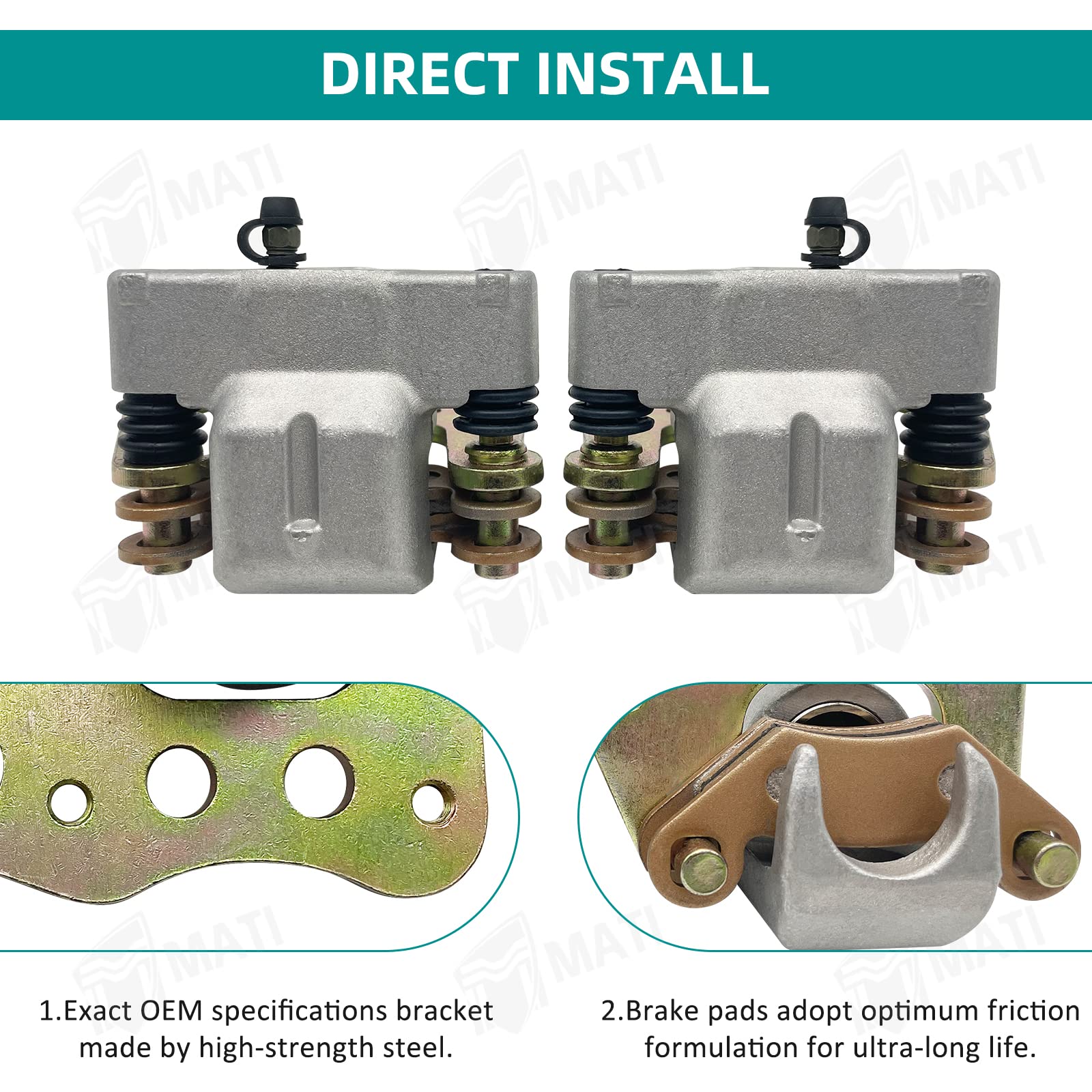 M MATI brake caliper assembly packaging showing components for replacement.