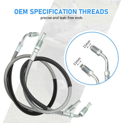 M MATI brake hose line metal mesh detail showing reinforced construction