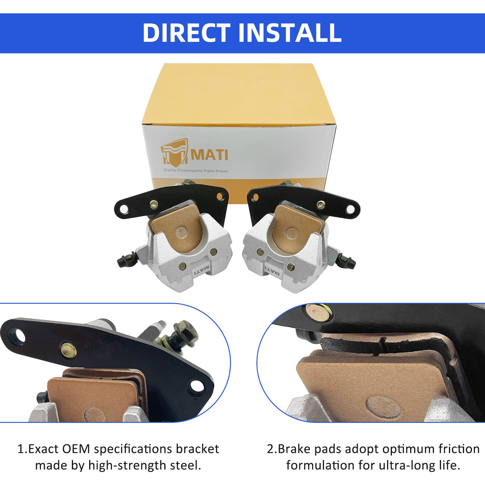 M MATI brake pads and caliper set for Yamaha ATV compatibility