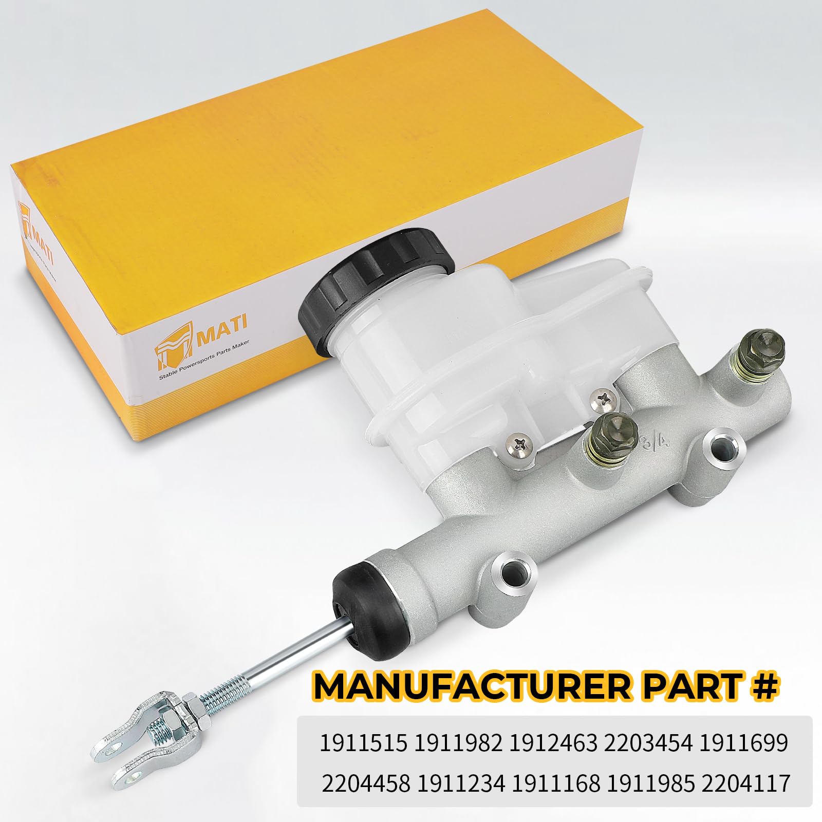 M MATI brake tandem master cylinder parts numbers 1911515 1911982 for compatibility.