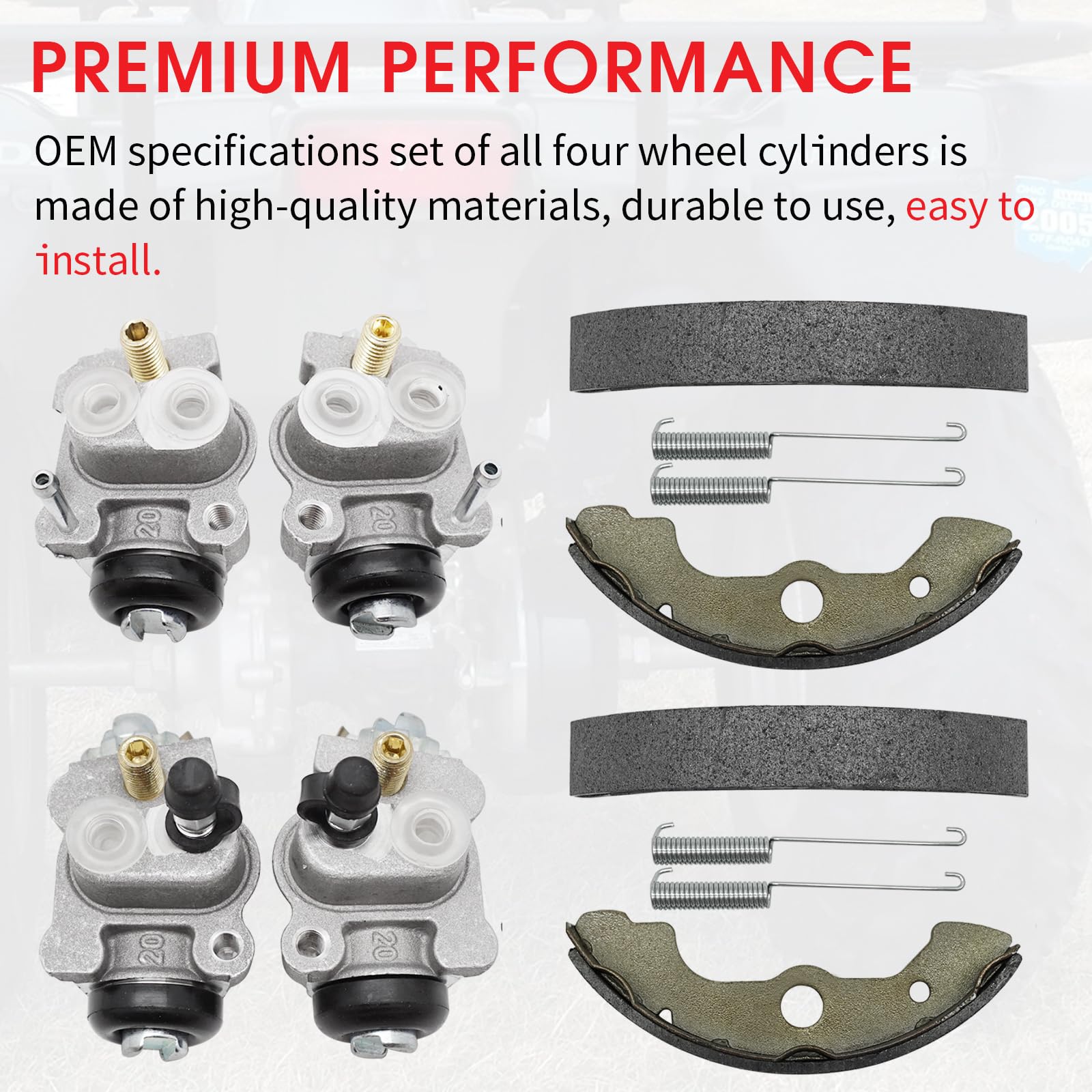 M MATI front right wheel cylinder A for Honda TRX300FW – consistent braking performance.