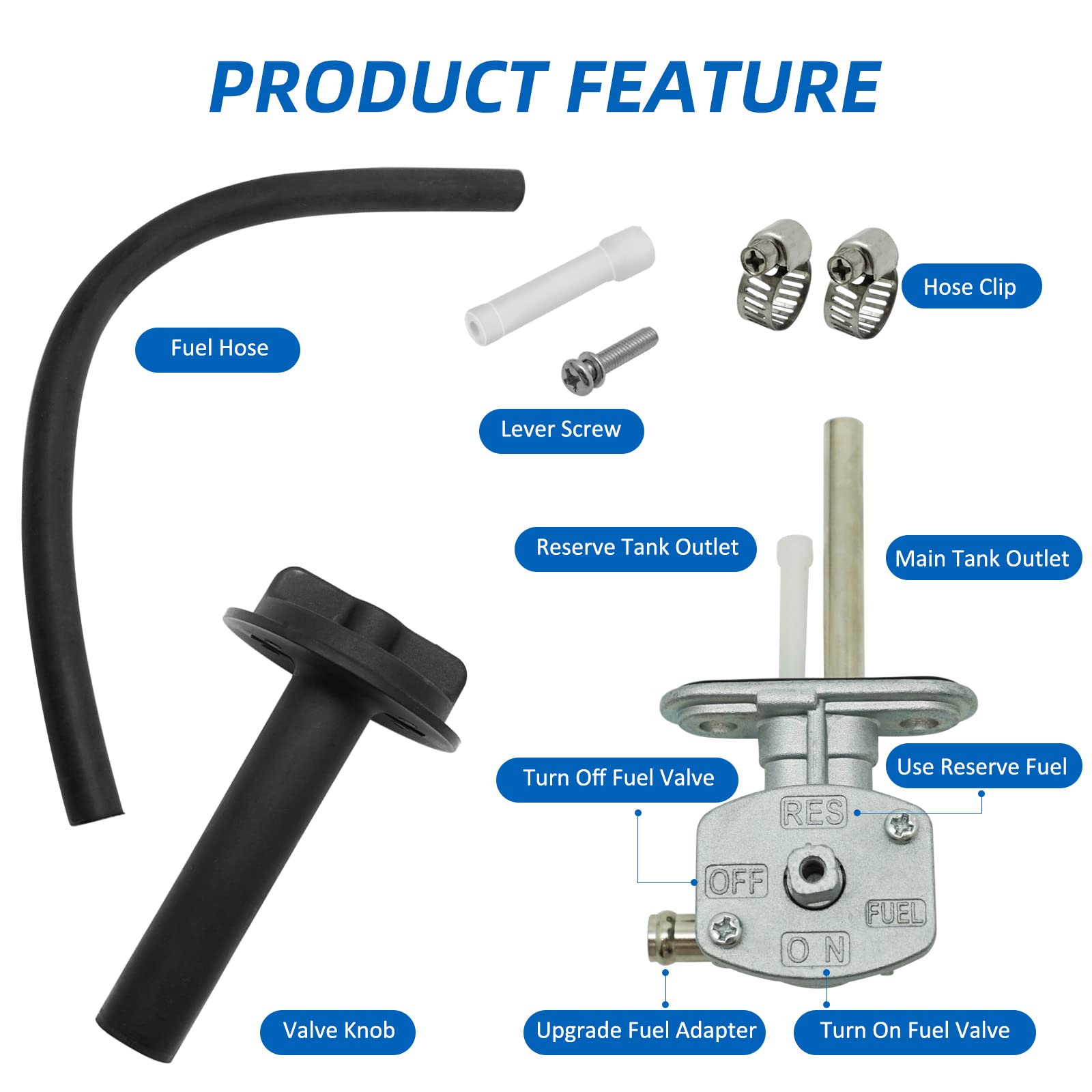 M MATI fuel hose and clamps ensure secure connections during rides.