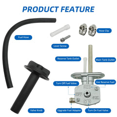 M MATI fuel hose and clamps ensure secure connections during rides.