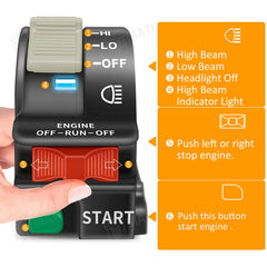 M MATI headlight HI LO switch for Polaris improves lighting modes