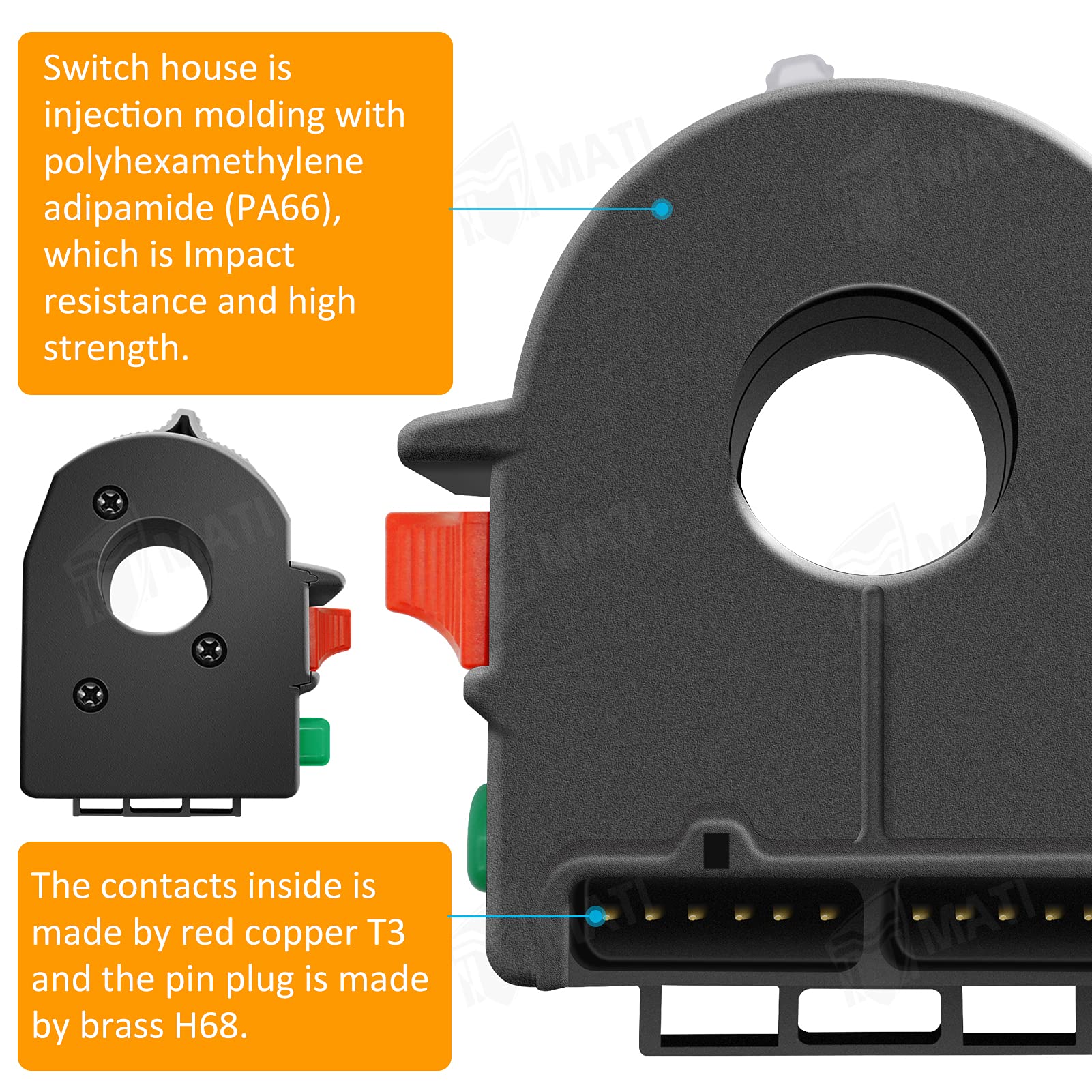 M MATI headlight OFF switch for Outlaw models helps manage lighting