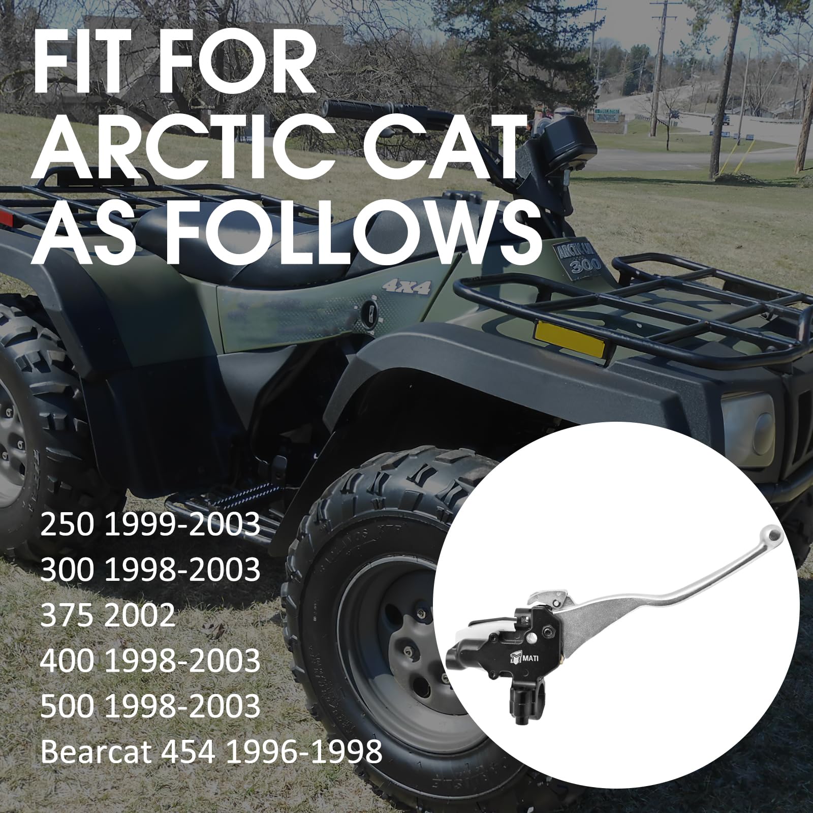 M MATI left handlebar brake master cylinder for Arctic Cat 300 1998-2003 for reliable braking