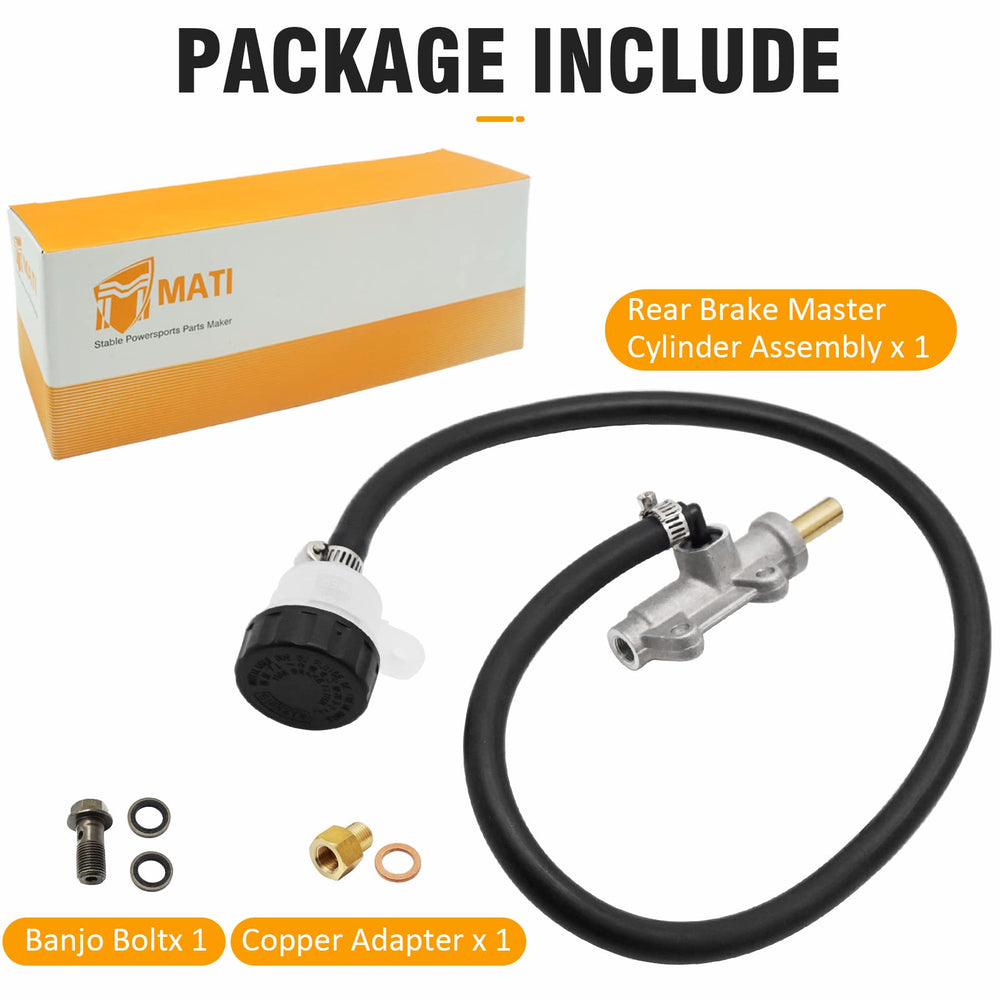 M MATI packaged rear brake master cylinder kit for Polaris ATVs.