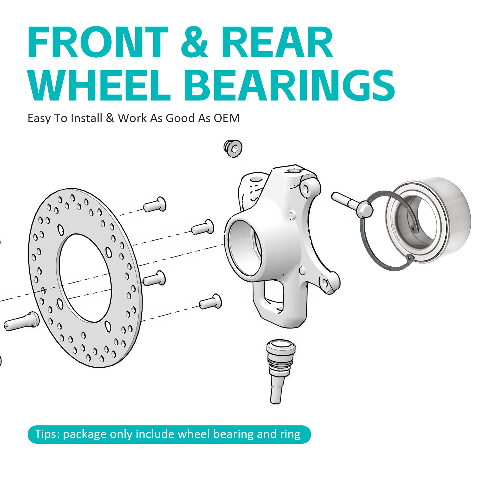 M MATI packaging box includes four bearings and rings
