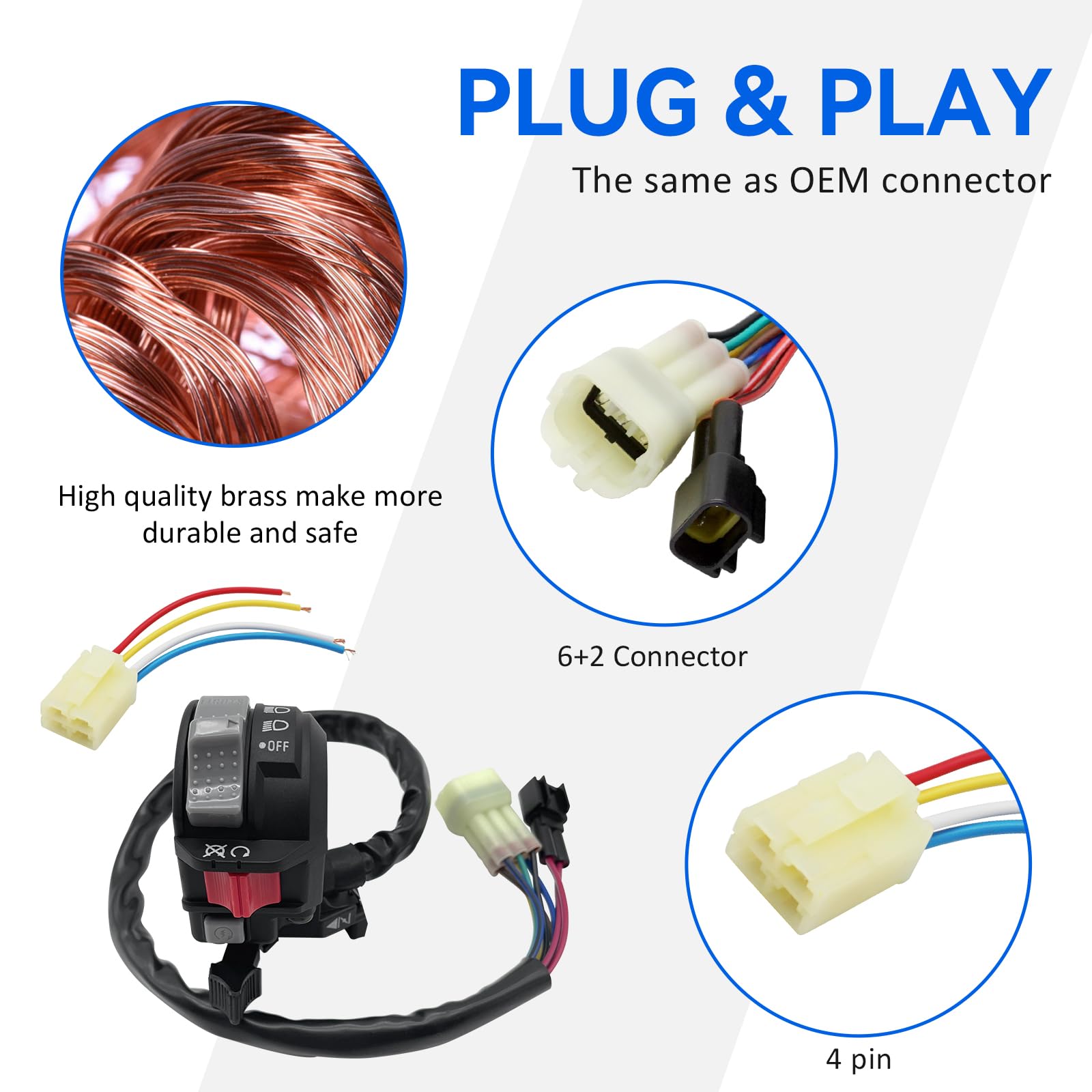 M MATI plug harness ensures secure wiring and plug-and-play installation