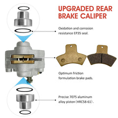 M MATI rear caliper for Trail Blazer 250 with pads for off road reliability