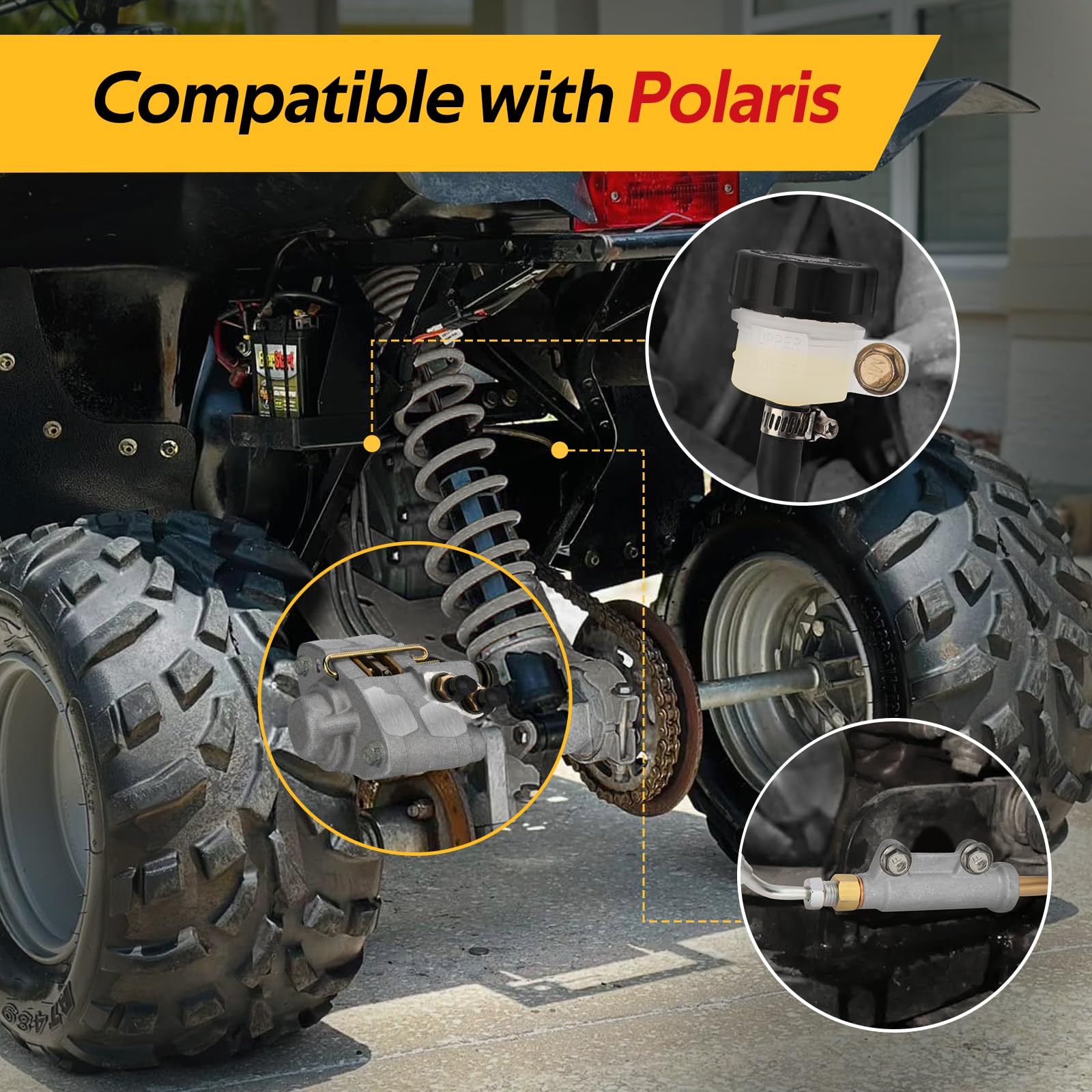 M MATI rear brake kit box includes essential replacement components.