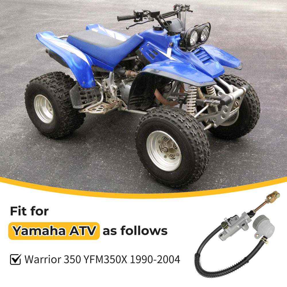 M MATI Yamaha Warrior master cylinder close-up emphasizes durable materials.