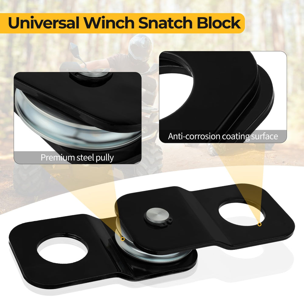 M MATI snatch block black coating reduces heat buildup for reliable performance