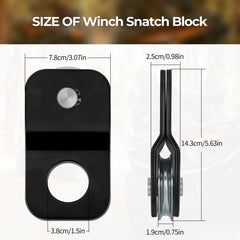 M MATI snatch block rotation feature enables easy cable mounting without disassembly