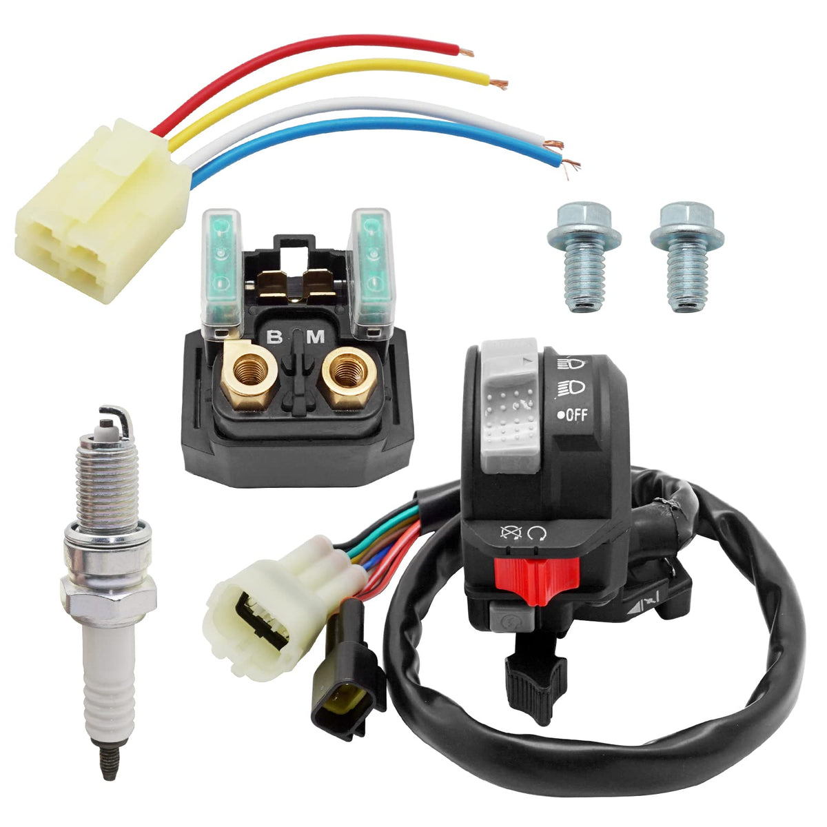 M MATI left handlebar switch assembly for Yamaha ATVs with easy ignition control