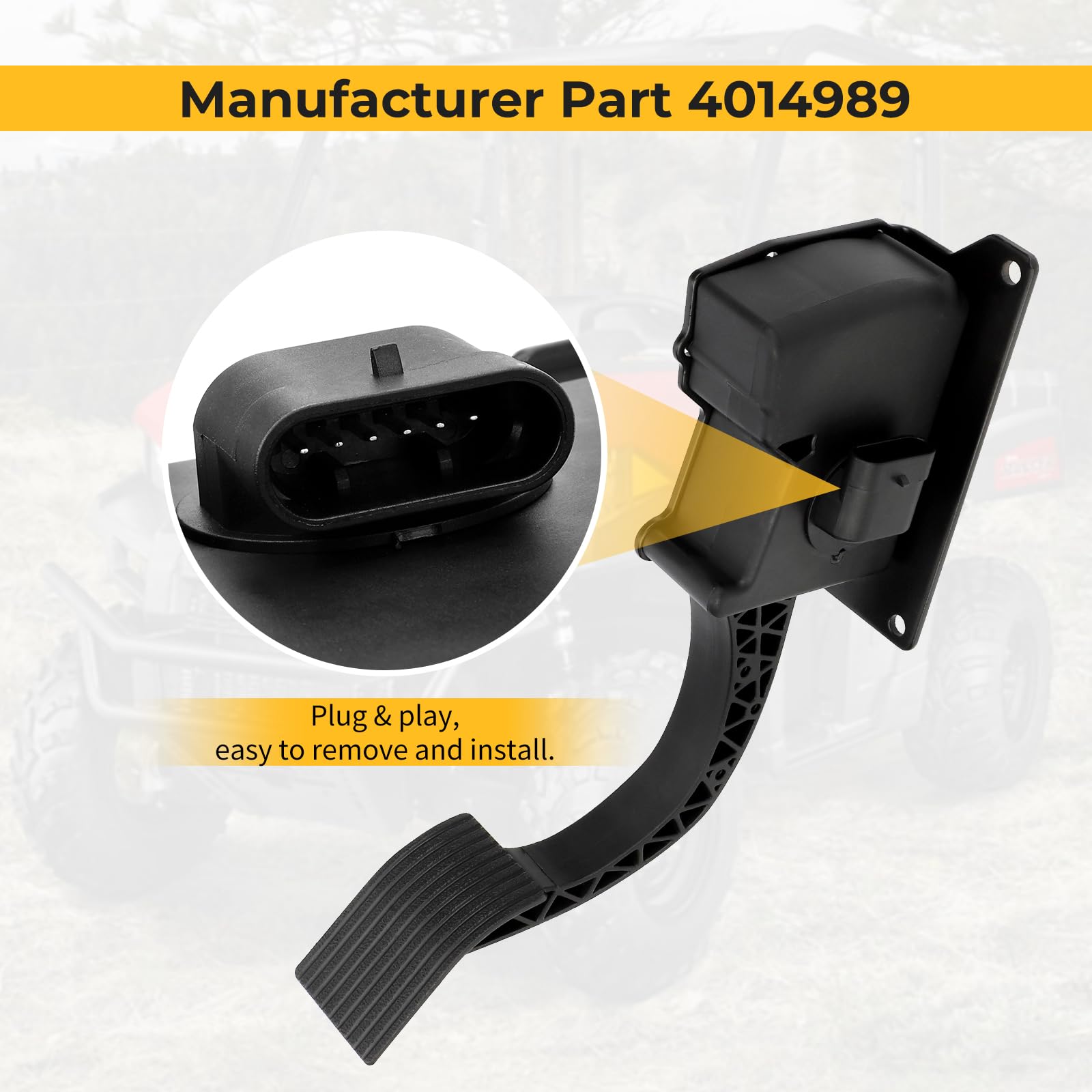 M MATI throttle pedal installed for easy installation