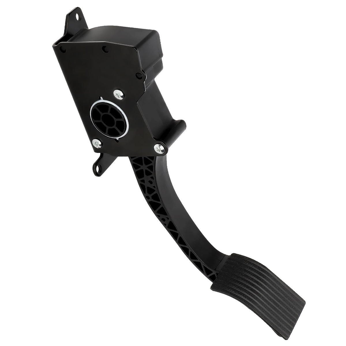 M MATI throttle pedal on Polaris Ranger showing secure fit for precise control