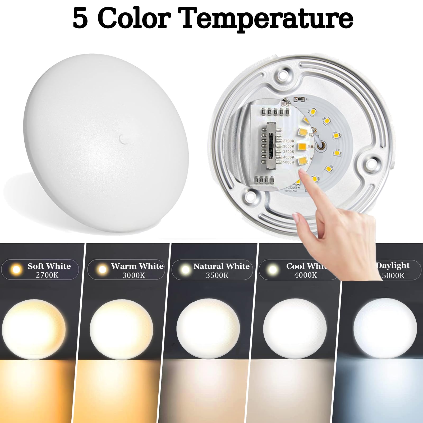 M MayJazz interior RV light with diffused PC lens for softer illumination.