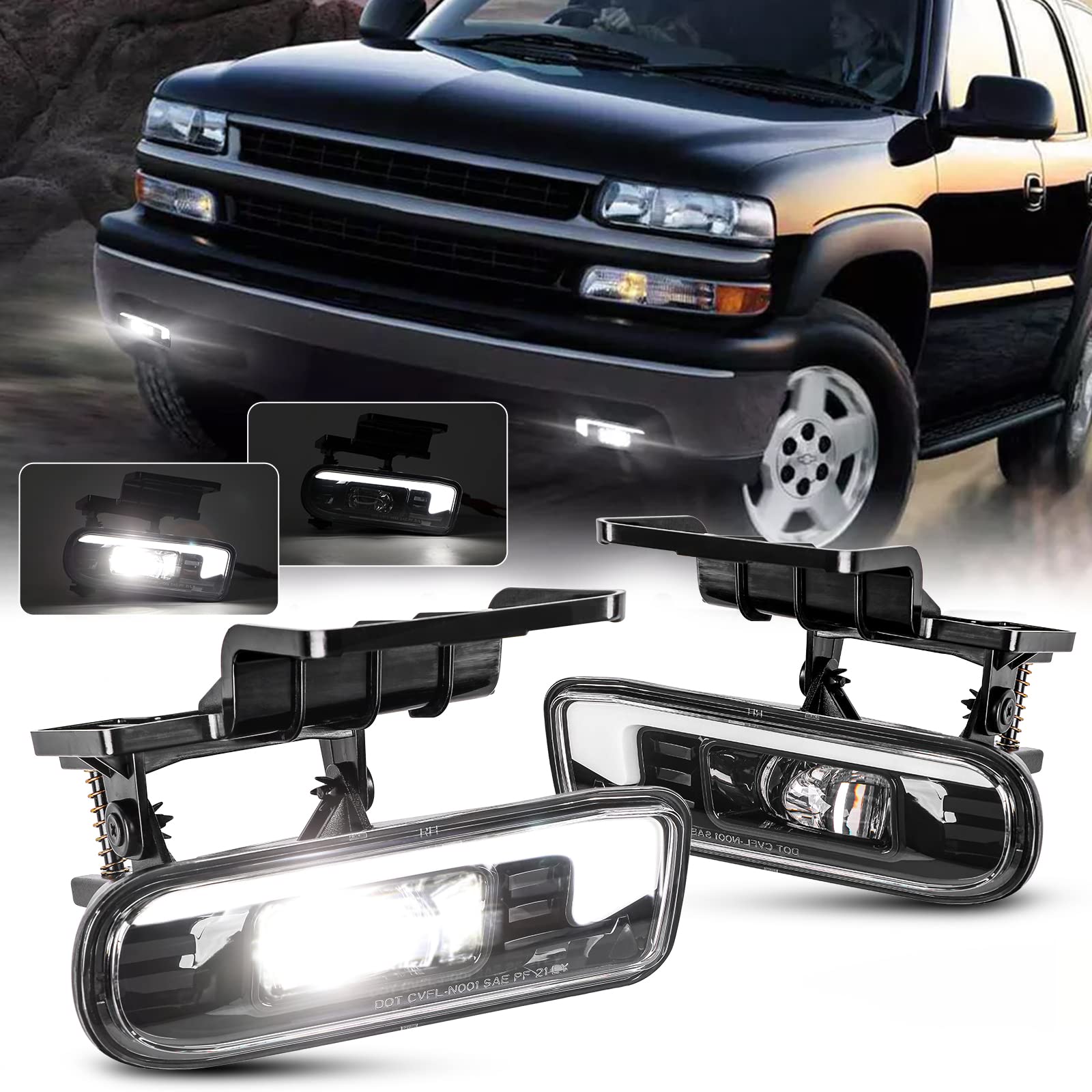 M MIBAHE LED fog light with bright beam for enhanced night visibility.
