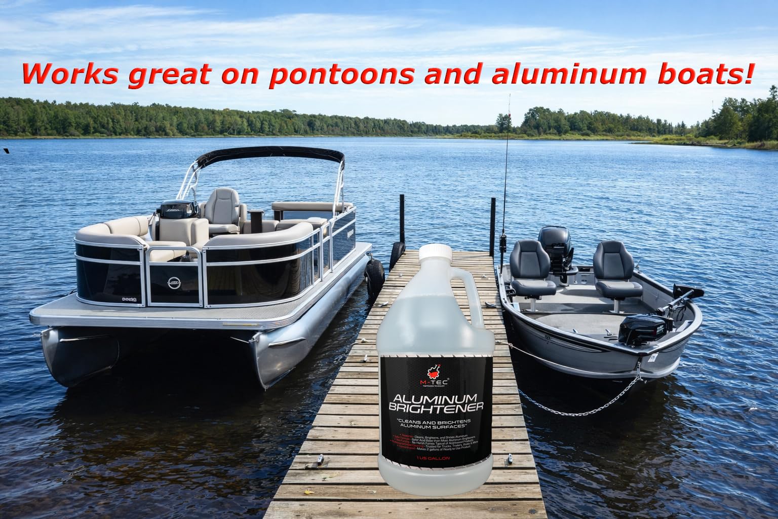 M-Tec Aluminum Brightener Concentrate used on tanks to renew a clean look.