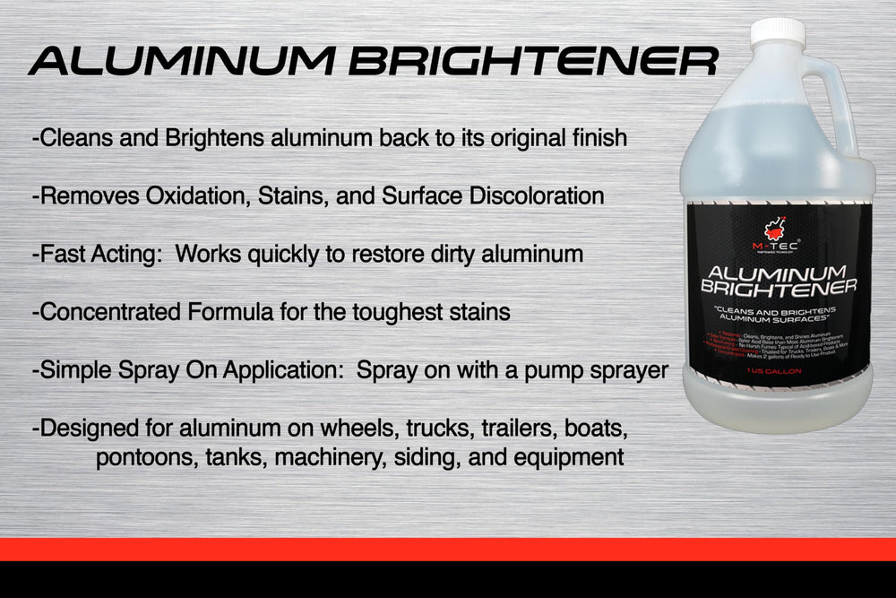 M-Tec Aluminum Brightener Concentrate on wheels restores bright, uniform finish.