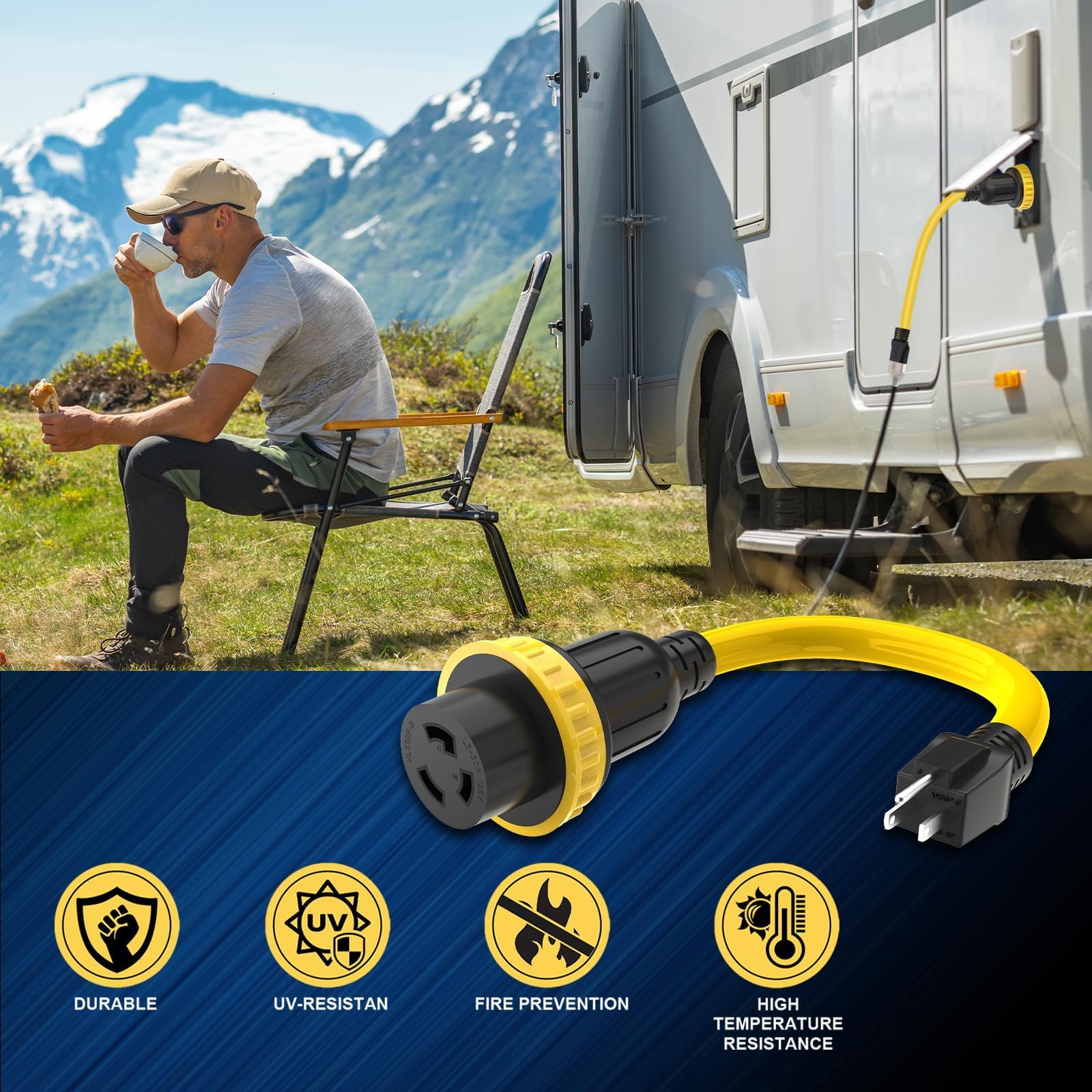 Cabling with M1A2 rating label for safe electrical use.
