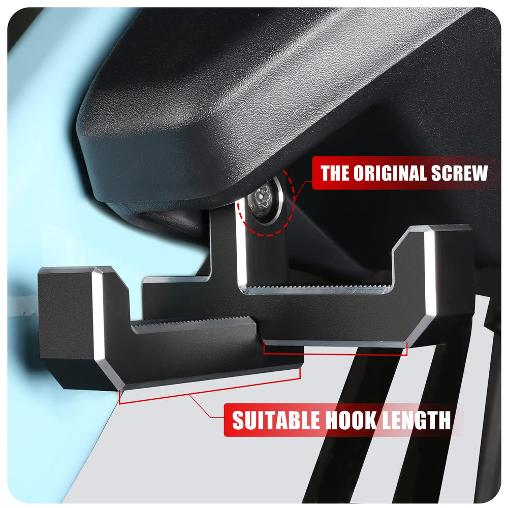 Mabett trunk hooks with two-arm design for multiple bags