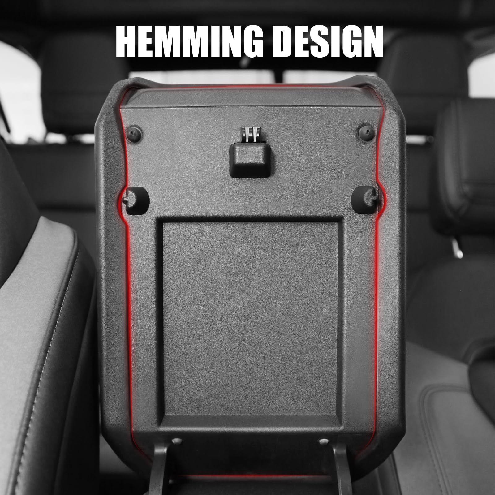 Mabett center console cover close-up highlights TPE material durability for Bronco.