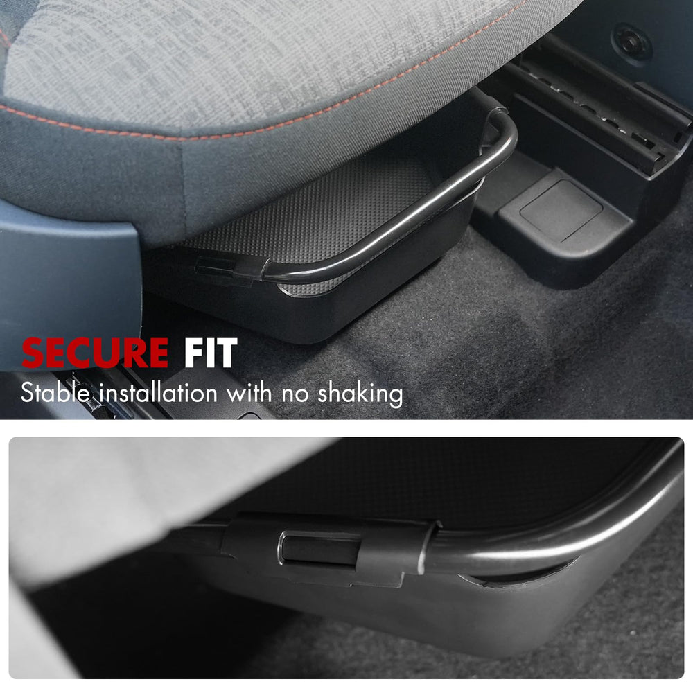 Mabett easy 5-minute tool-free installation with seat-bottom crossbar brackets.