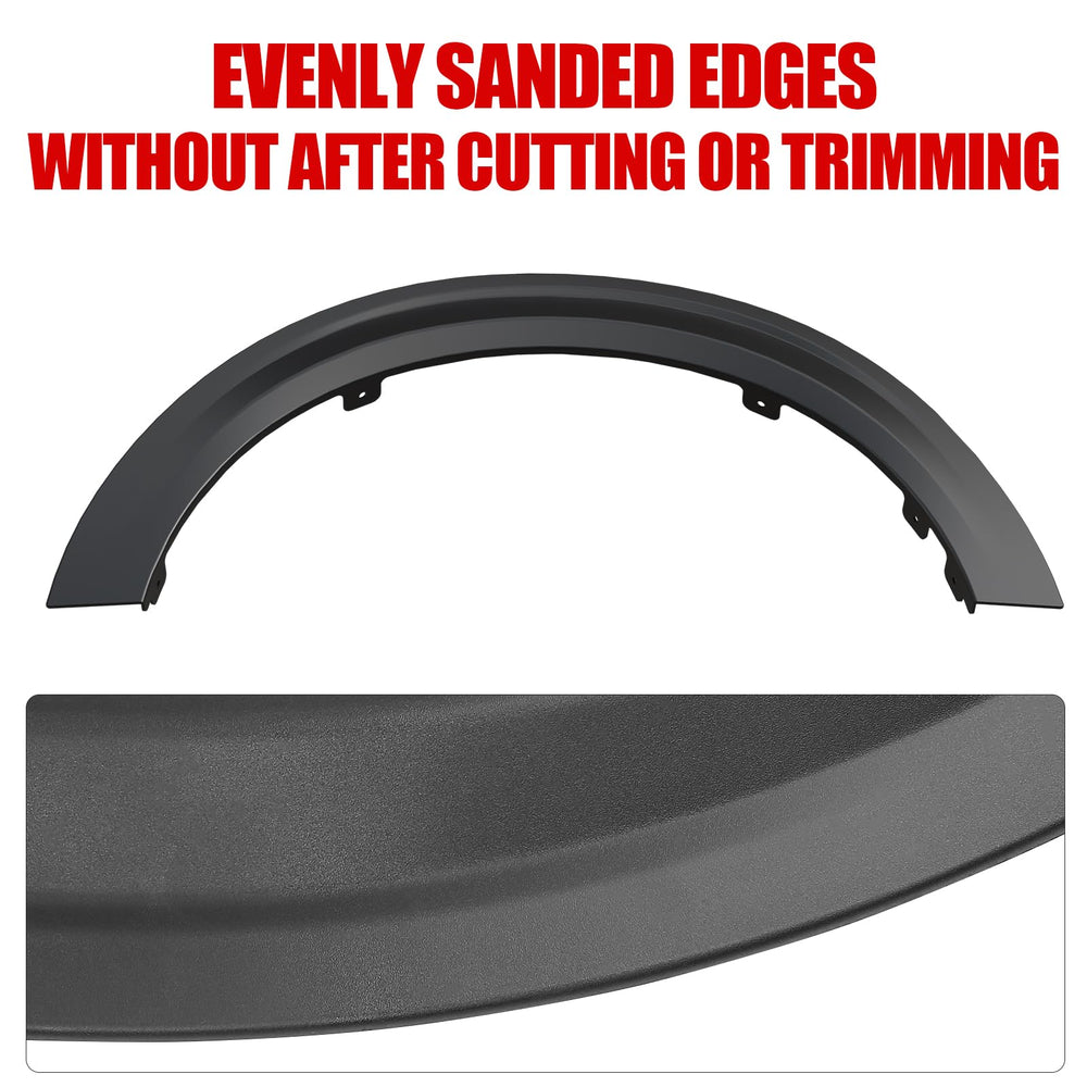 Mabett Fender Flares injection-molded edge finish for smooth installation.