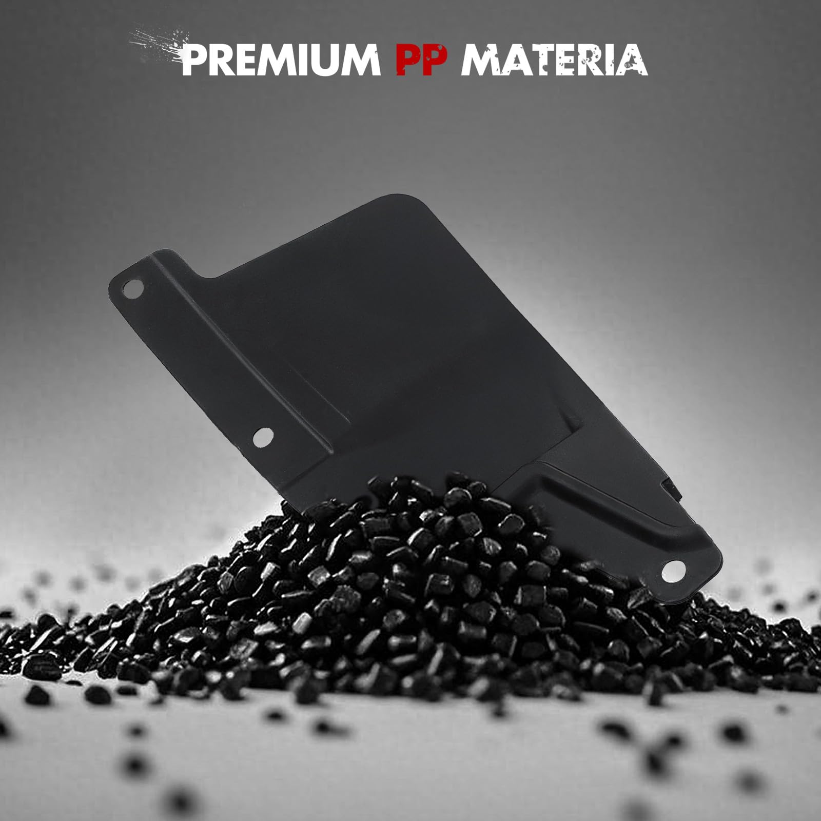 Mabett flexible shield for extreme temperatures; protects rear wheels in heat or frost.