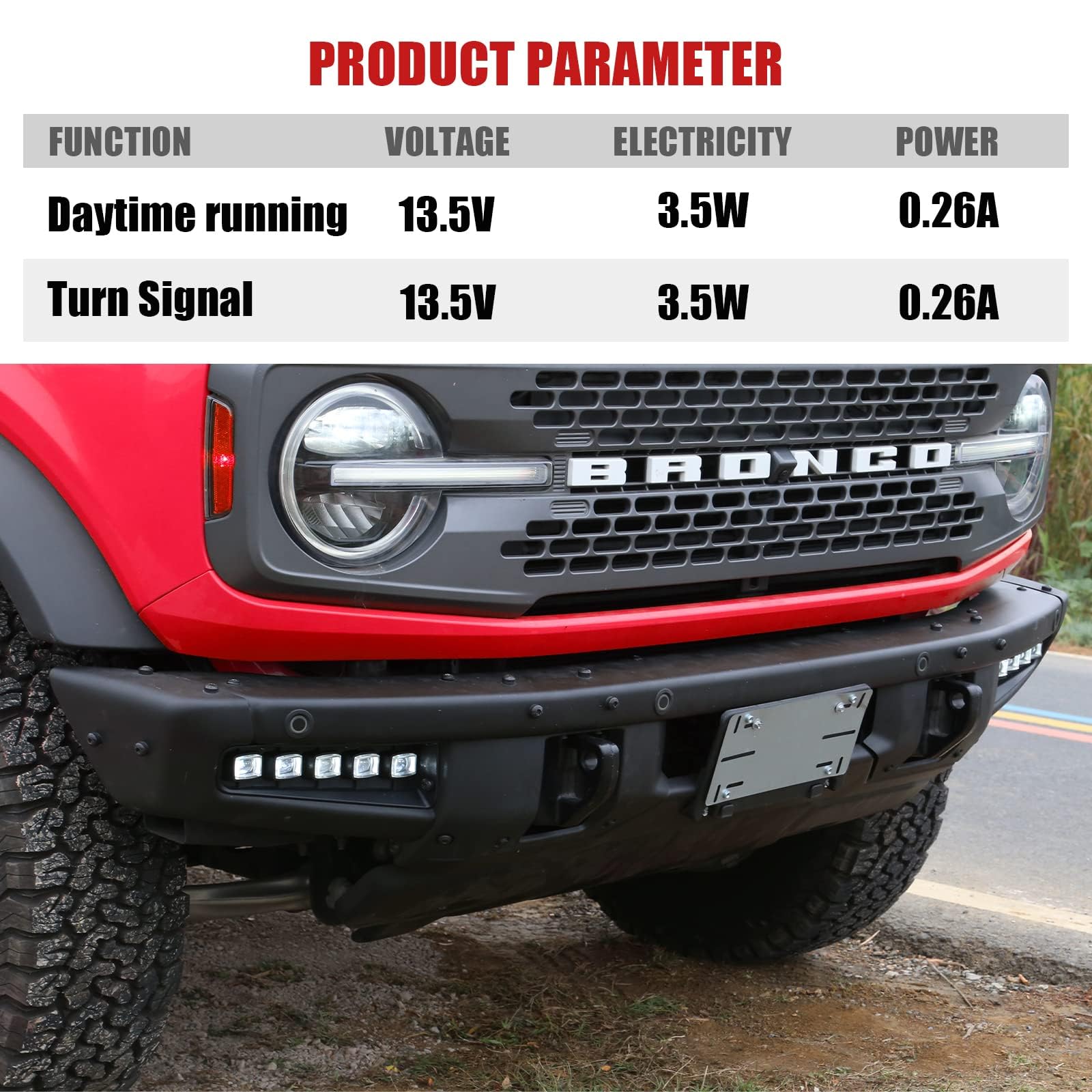 Mabett fog light assembly waterproof seal detail highlights rain resistance.